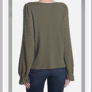 Madewell Forest Green Ruffle Shirt